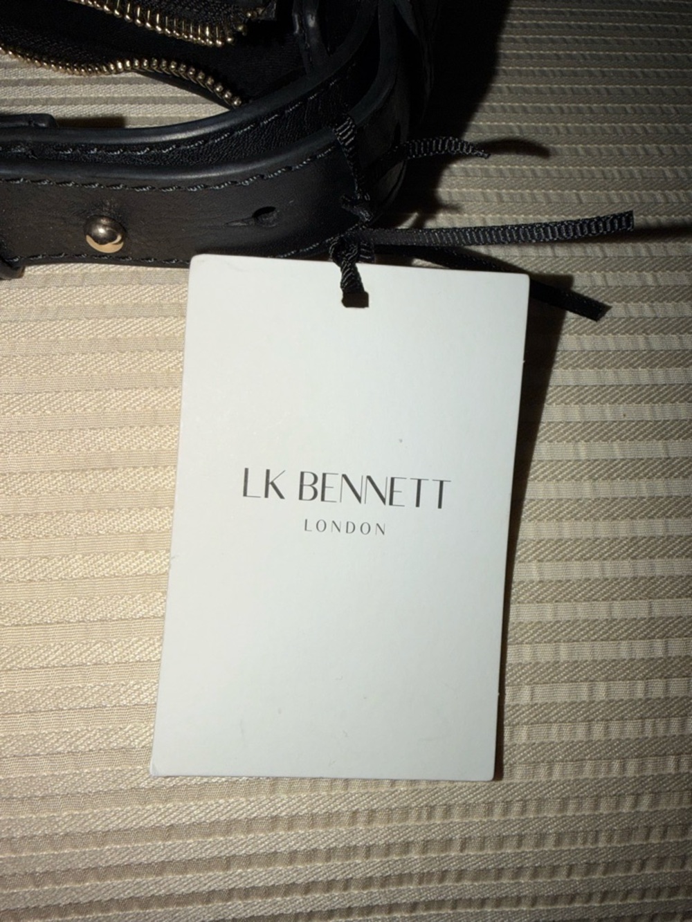 LK Bennett Black and White Speckled Shoulder Hobo Bag - Picture 8 of 8